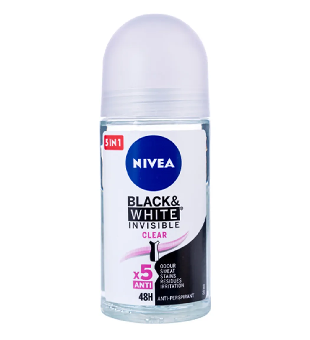 مام رول ضدتعریق نیوآ 72ساعته زنانه مدل Black & White invisible clear