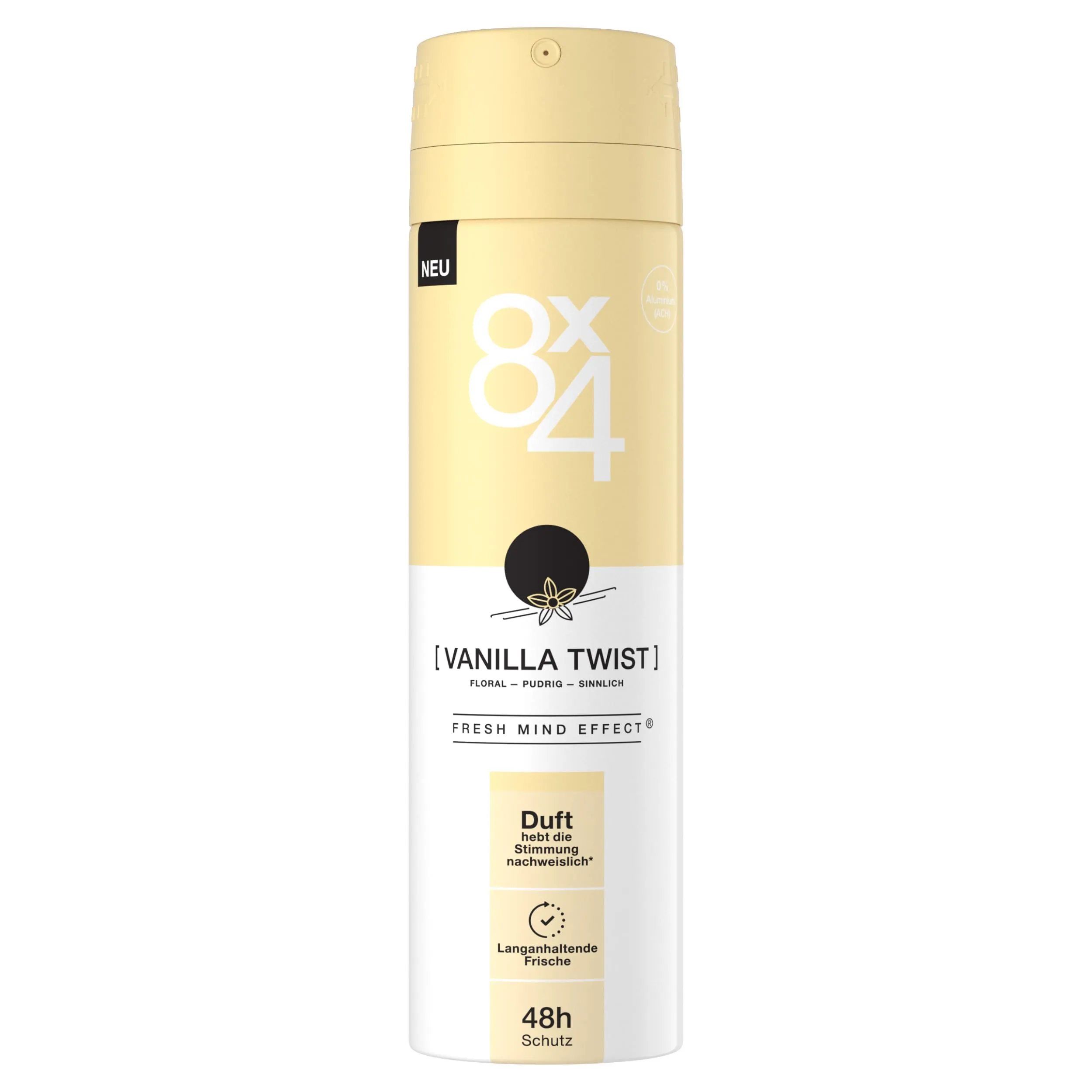 اسپری ضدتعریق زنانه 8x4 رایحه Vanilla Twist