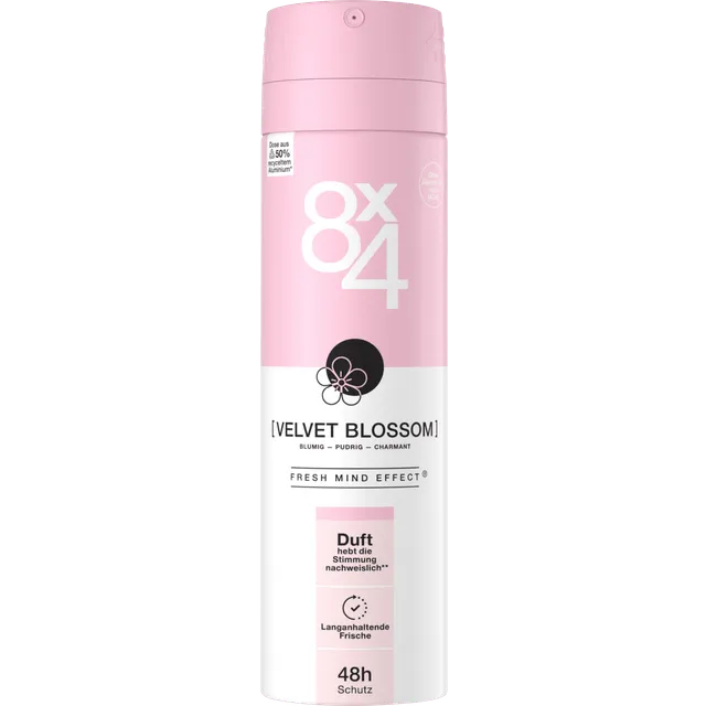 اسپری ضدتعریق زنانه 8×4 رایحه Velvet Blossom